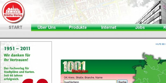 Screenshot Städte-Verlag
